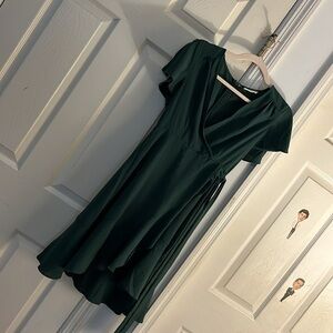 Altar’d State green wrap dress small excellent condition!!